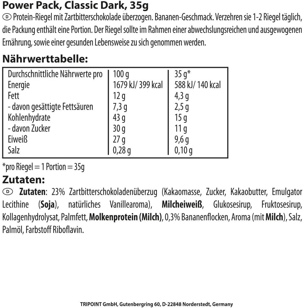 Multipower - Power Pack Protein Bar, 24x 35g