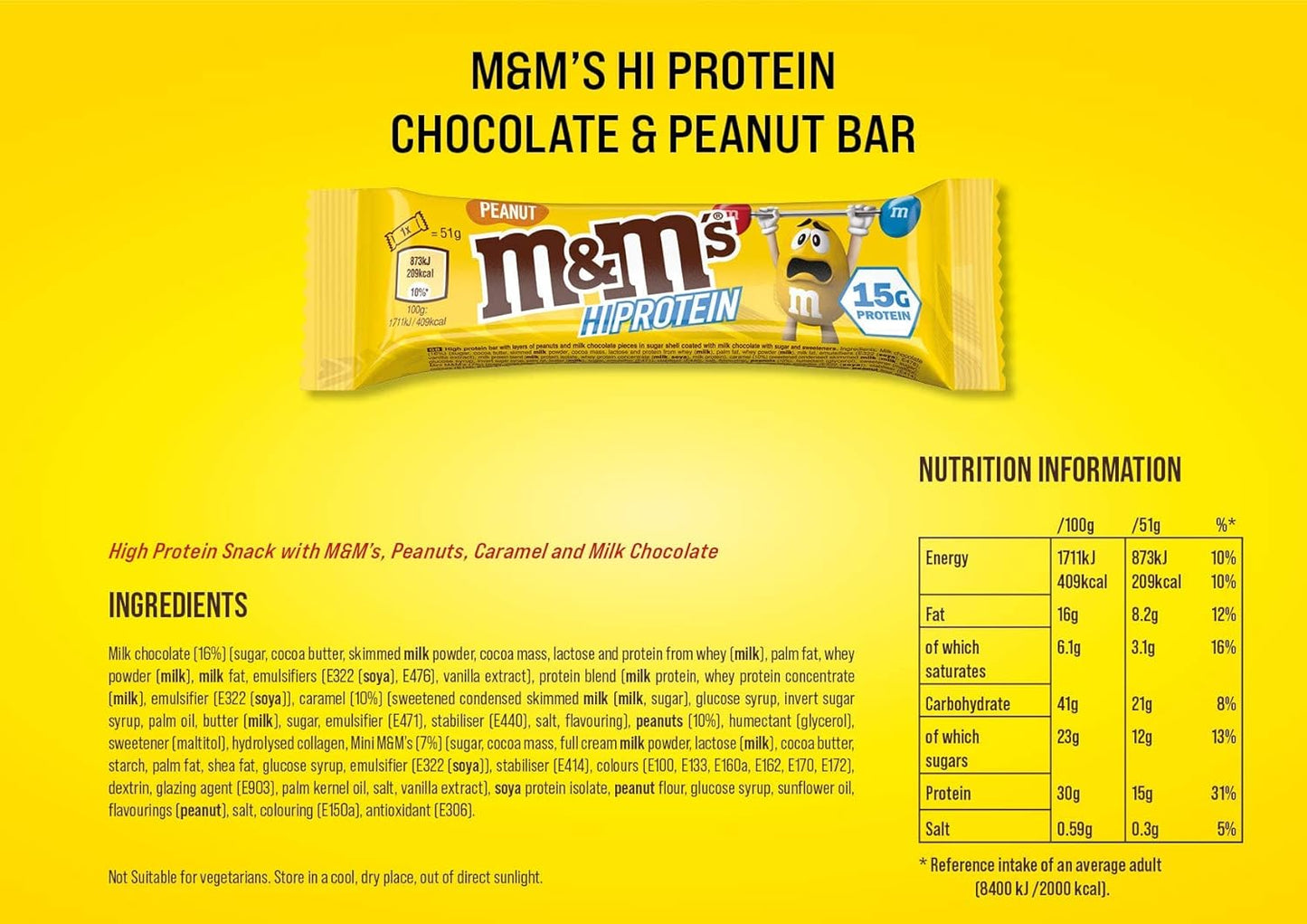 M&M - Protein Bar 12x51g