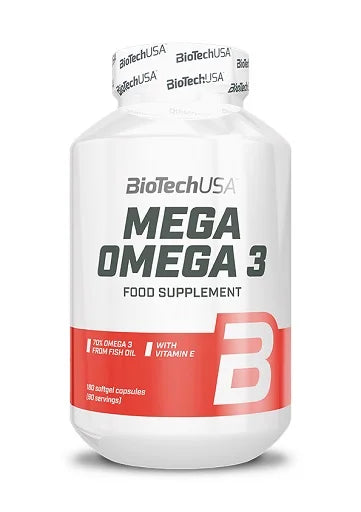 BioTech Mega Omega 3 180 Kapseln – Hochwertige Omega-3-Fettsäuren für Herz und Gehirn - King's Family Fitness