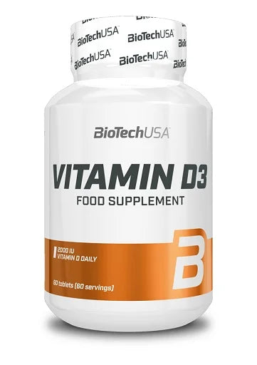 BioTech Vitamin D3 60 Tabletten – Vitamin D für Knochen, Zähne und Immunsystem - King's Family Fitness