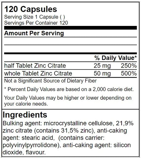 GN Zinc Citrate - 120 Tabl. - King's Family Fitness