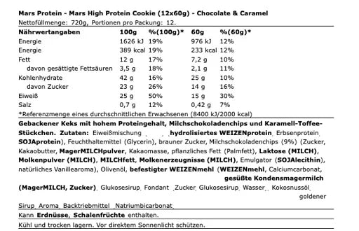 Mars High Protein Cookie 12x60g - King's Family Fitness