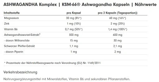 ProFuel - Ashwagandha Komplex KSM-66, 120 Kapseln