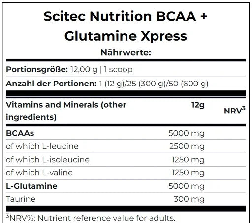 Scitec BCAA+ Glutamine Xpress 600g - King's Family Fitness