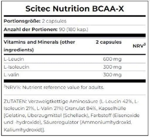 Scitec BCAA-X 180 Kapseln - King's Family Fitness