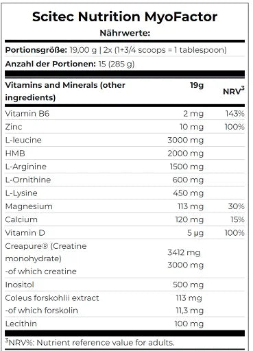 Scitec MyoFactor 285g - King's Family Fitness