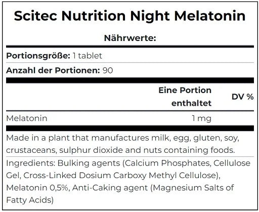 Scitec Night Melatonin (90 Tabl.) - King's Family Fitness