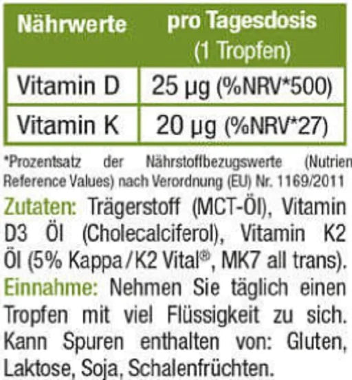 Sinob Vitamin D3 + K2 Tropfen 10ml - King's Family Fitness