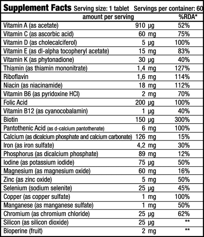 BioTech USA - Vitamin Complex - 60 Tabletten